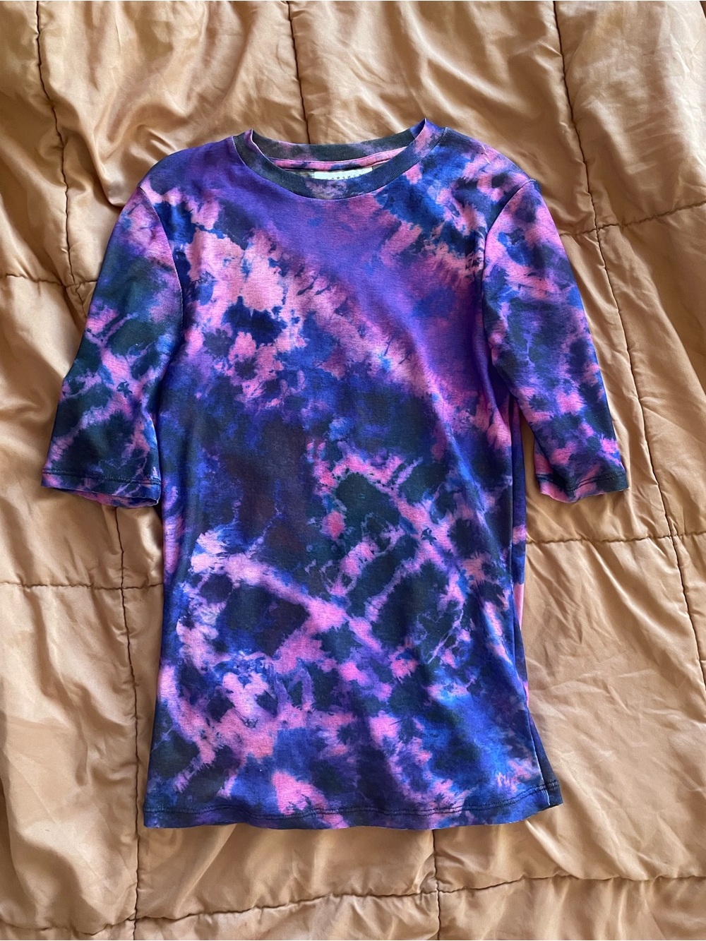 Topshop Purple & Pink Tie-Dye Short Sleeve Tee UK10/US6